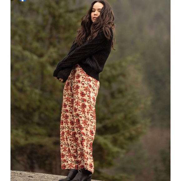 Jackson Rowe Vintage Floral Print Wide Leg Pants Size M - Picture 1 of 11
